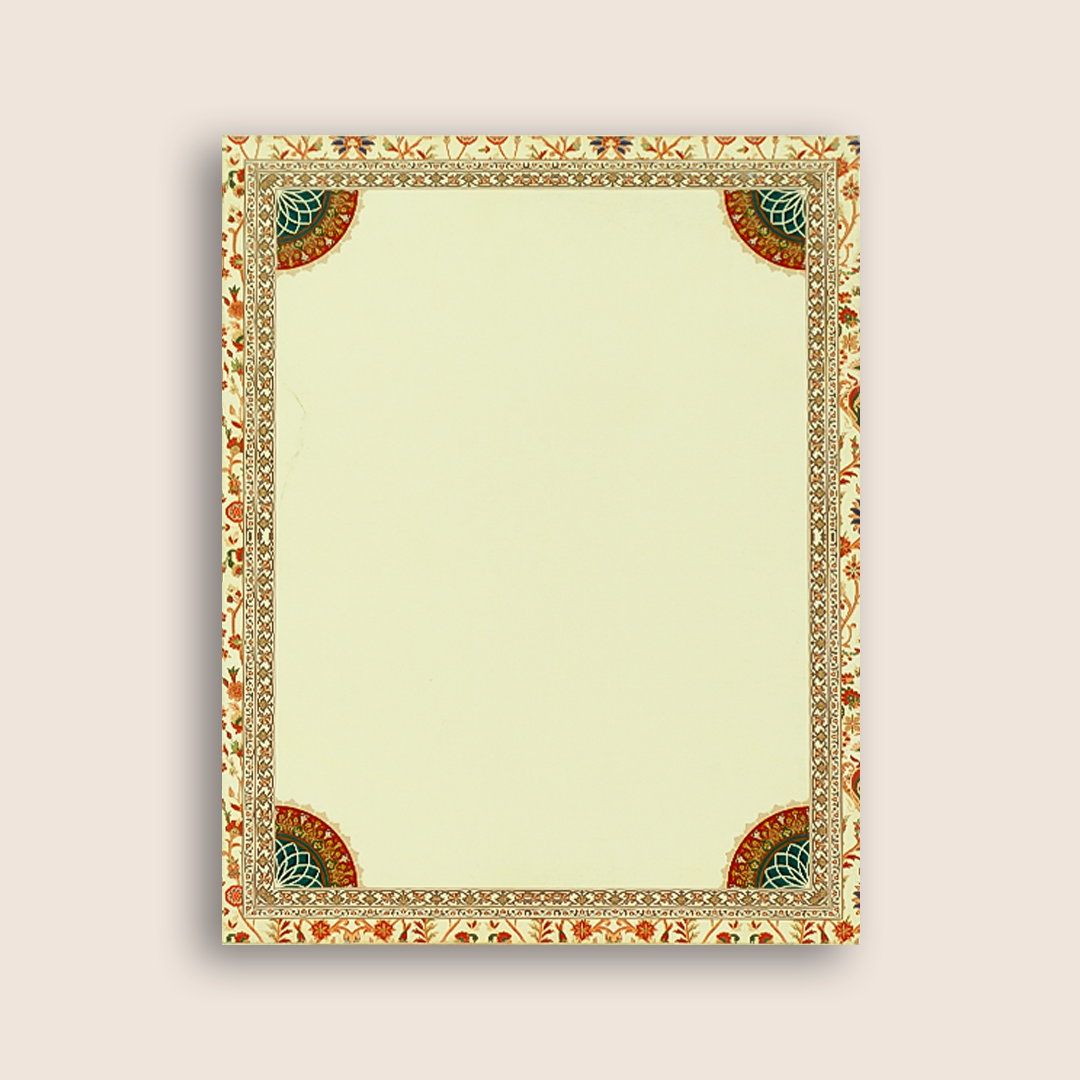 White Floral Padded Wedding Card - KAA05530