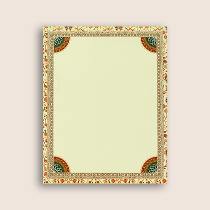 White Floral Padded Wedding Card - KAA05530