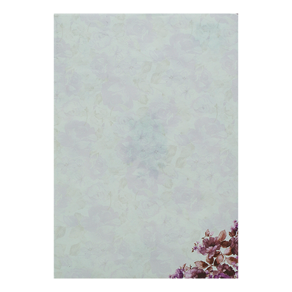 Violet Prince Paper Print Floral Wedding Card In Offset Printing-KNPP680V