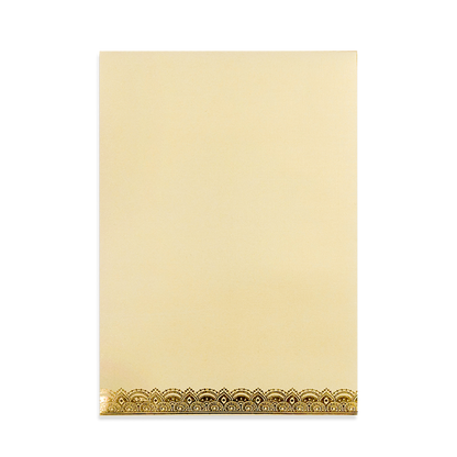 Cream Metallic Gold Foiling Wedding Card-KNCM16CGM
