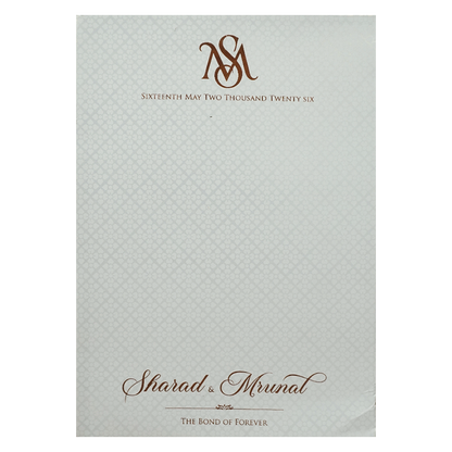 White Ganesha Procession Wedding card-KRE28640