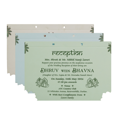 Brown Elephant Laser-cut Wedding Card - KSH72870