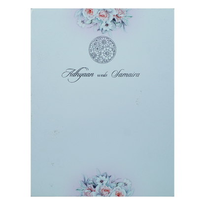 Lavender Padded Floral Wedding Card-KRC31050
