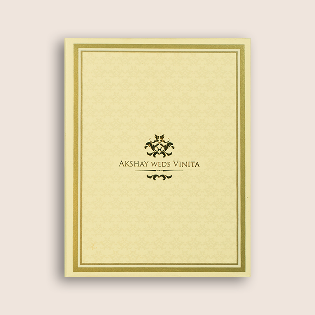 Cream Padded Simple Invitation Card - KAA06440