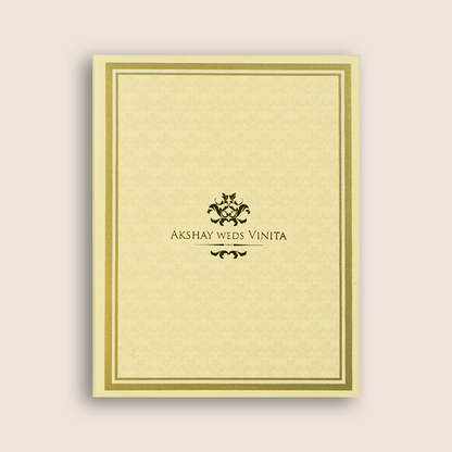 Cream Padded Simple Invitation Card - KAA06440