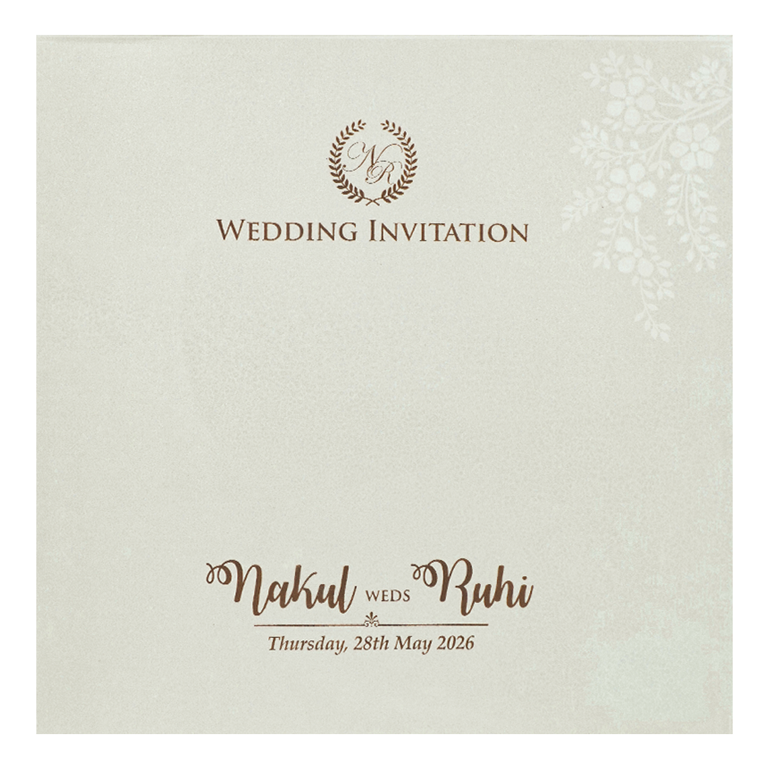 White Elephant Procession Wedding card-KRE28580