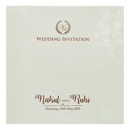 White Elephant Procession Wedding card-KRE28580