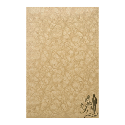 Gold Door Style Floral Bride Groom Wedding Card-KNK3603BR