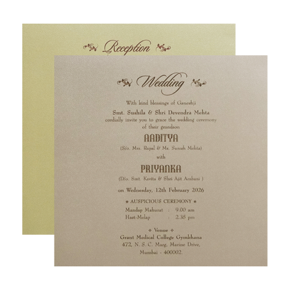 Royal Blue Velvet  Padded Square Wedding Card-KMMWD1151