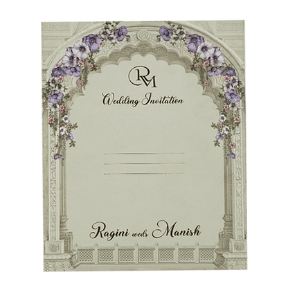 Lavender Floral Wedding Card-KSI64700
