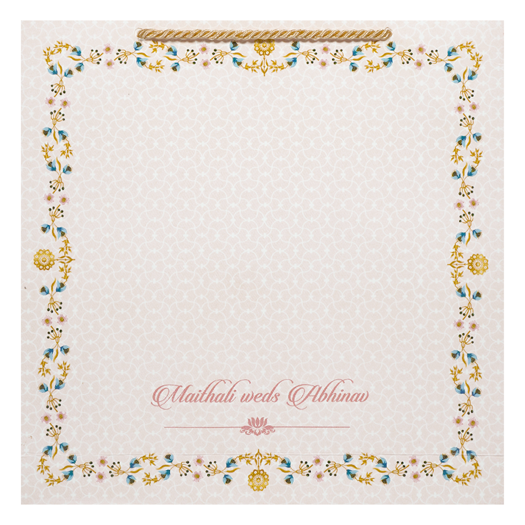 Pink Peacock Theme Wedding Invitation Box-KMMEX8370