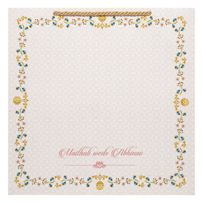 Pink Peacock Theme Wedding Invitation Box-KMMEX8370