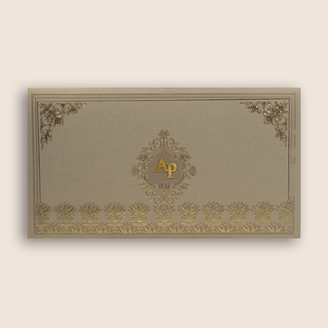 Pastel Grey Floral Wedding Card - KPR07510