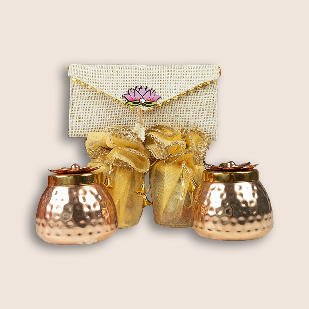 Orange Floral Premium Gift Hamper Basket - KLGH0200
