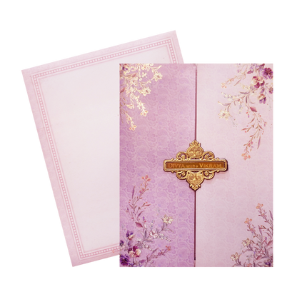 Pastel Pink Floral Wedding Card-King of Cards