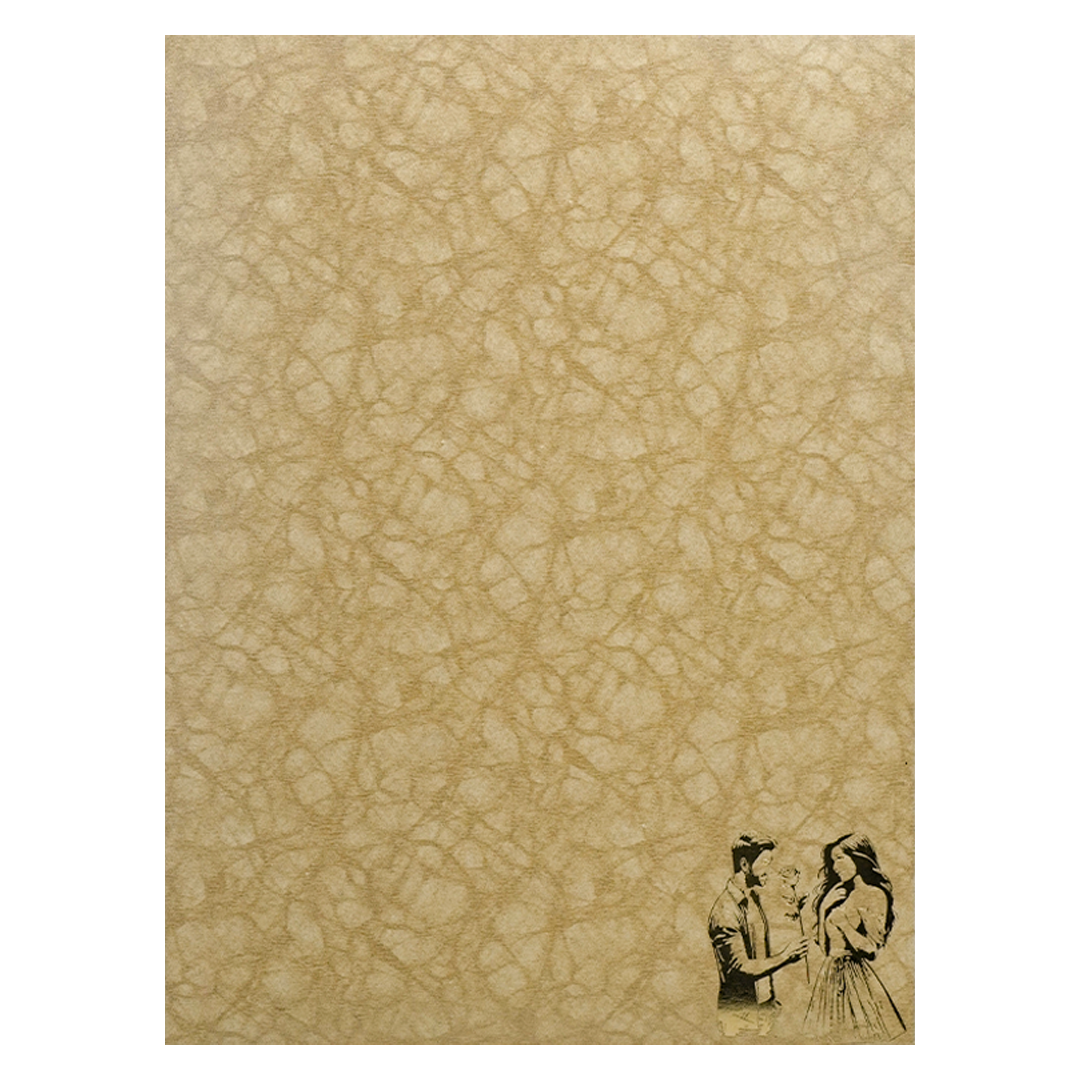Gold Door Style Floral Wedding Card-KNM2902BR