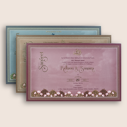 Green Lord Balaji Padmavathi Padded Marriage Card - KVN08060