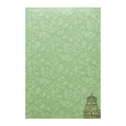 Green Door Style Floral Traditional Wedding Card - KNK3601GN