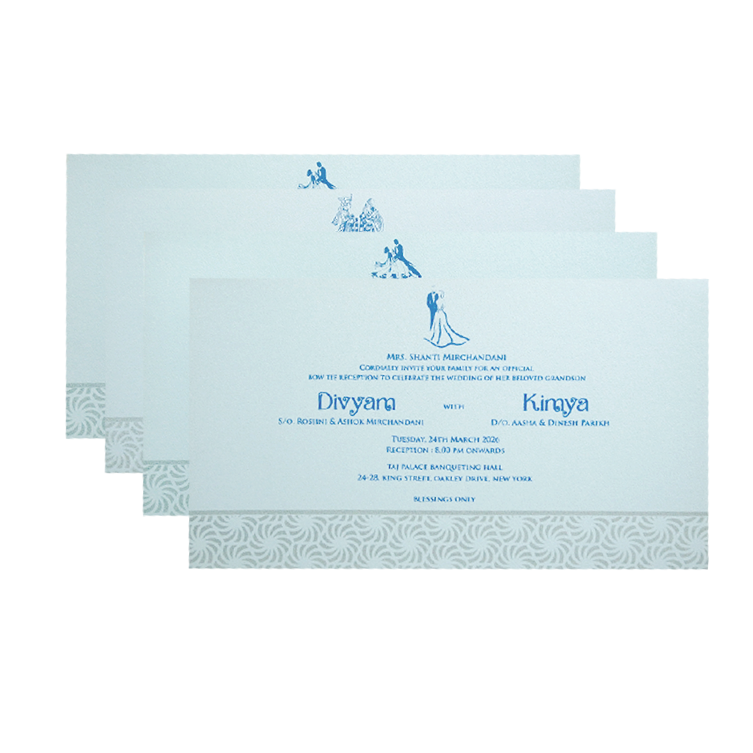 Mint Green Monogram Elegant Wedding Invitation Card-KPR24560