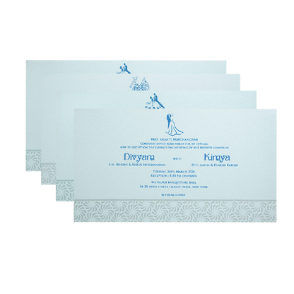 Mint Green Monogram Elegant Wedding Invitation Card-KPR24560