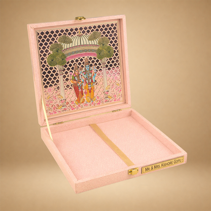 Pink Premium Temple Arch Luxury Invitation Box - KNKUP055