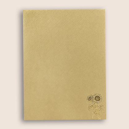 Ivory Floral Door Style Wedding Card - KNKTG048