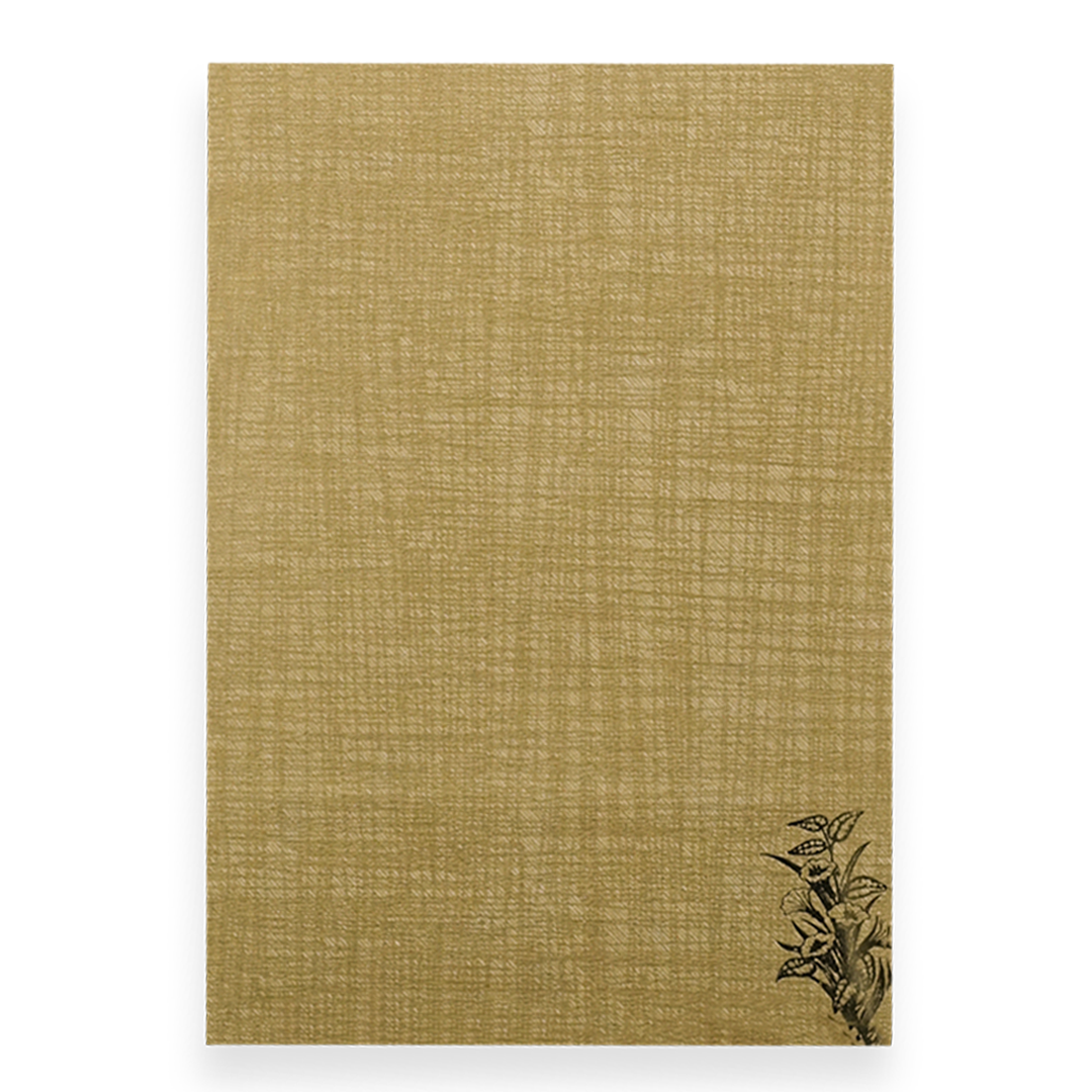 Gold Door Style Floral Wedding Card-KNCM47BR