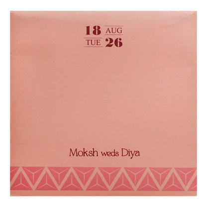 Rose Gold Padded Wedding Invitation Card-KPR24780