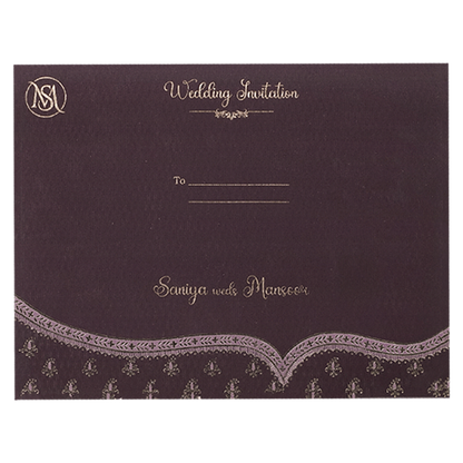Purple Gold Floral Wedding Card-KSI65110