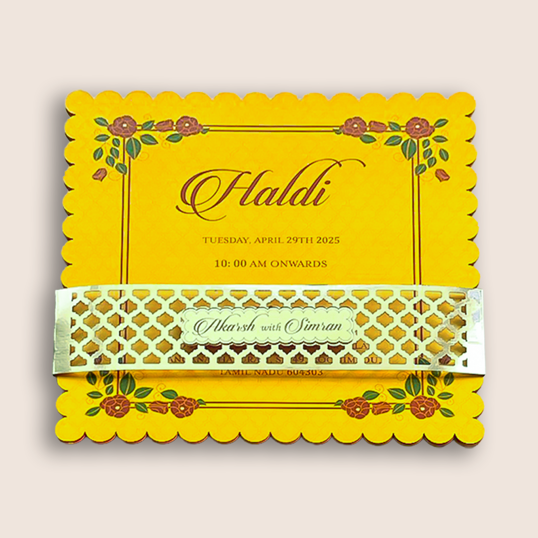 Maroon Premium Floral Luxury Invitation Box - KNLW202557