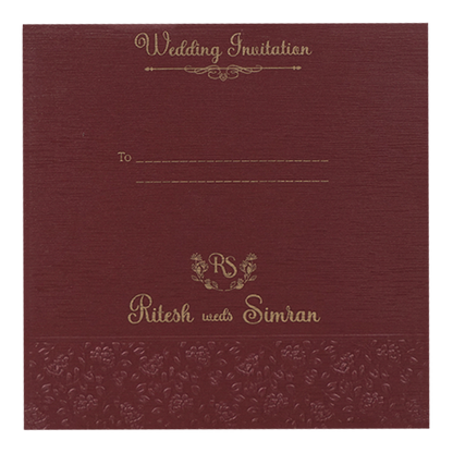 Red Floral Wedding Card-KSI65010