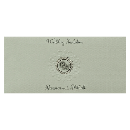 Grey Mandala Wedding Card-KSI64880