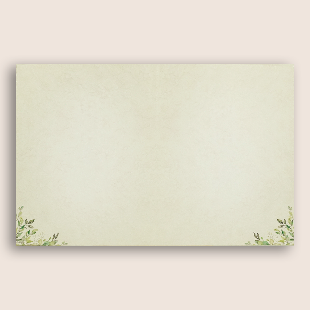 Grey Leaf Pattern Wedding Card - KNKC4093