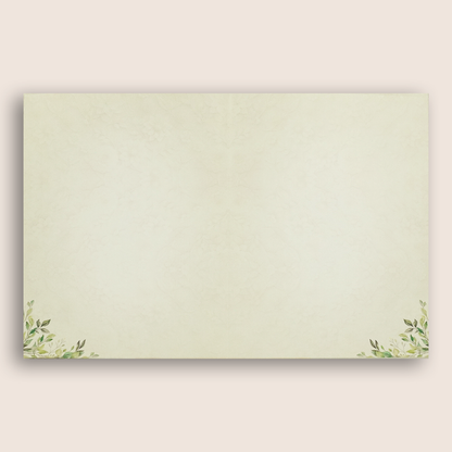 Grey Leaf Pattern Wedding Card - KNKC4093