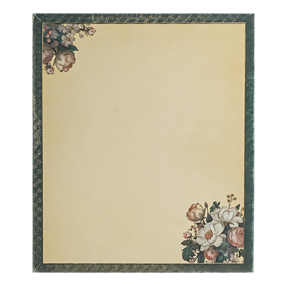Blue Padded Floral Wedding Card-KAK01640