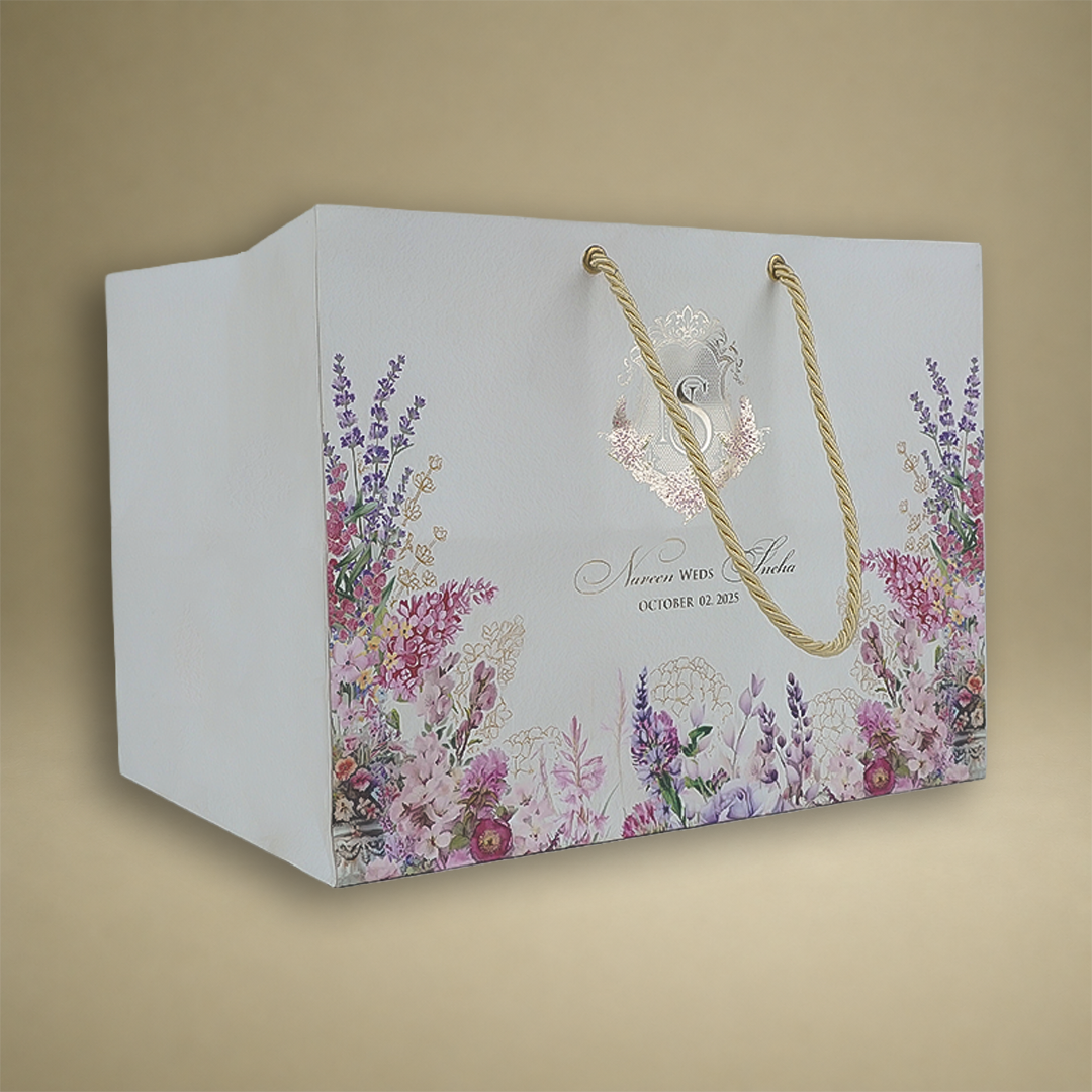 Lavender Premium Floral Luxury Invitation Box - KNLW20256