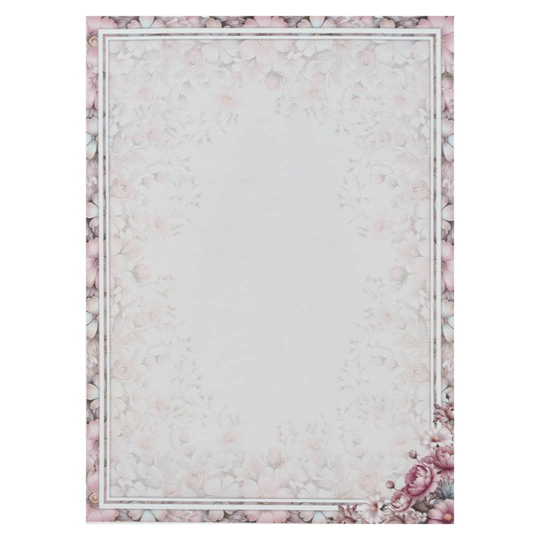 Ganesha Floral Bride &amp; Groom Wedding Card-KNAR2402