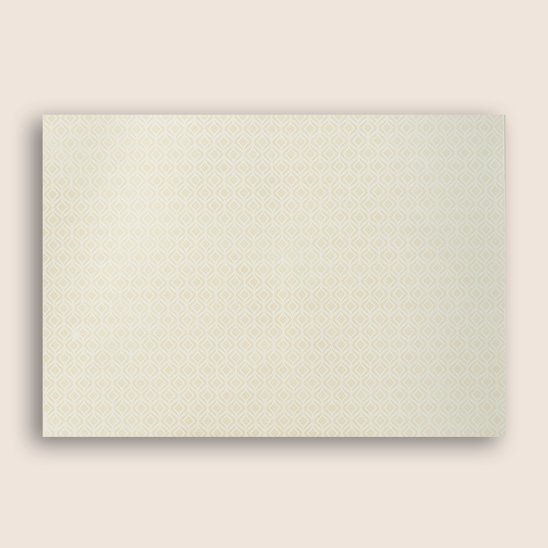 White Gold Floral Wedding Invitation Card-KNCWP456