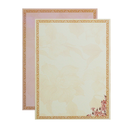 Peach Hibiscus Floral Door Invitation-King of Cards