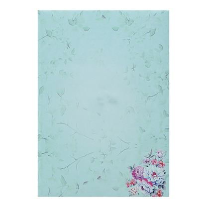 Blue Floral Hindu Wedding Card-KNEP1607