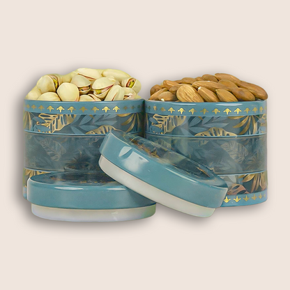 Blue Floral Leaf Return Gift Hamper-GNBT9501