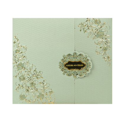 Green Leaf Wedding Card-KSI64910