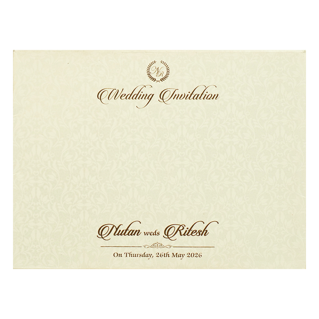 White Palace Elephant Wedding Card - KRE28620
