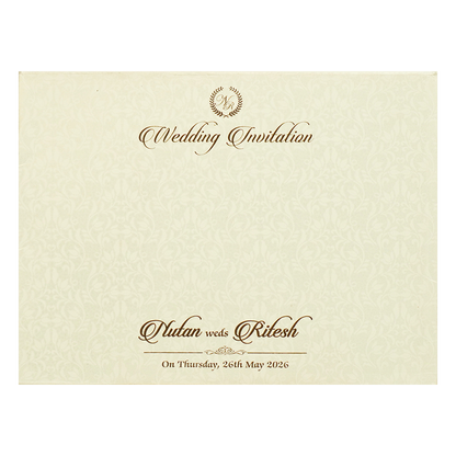 White Palace Elephant Wedding Card - KRE28620
