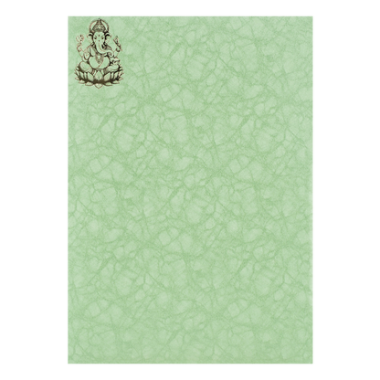 Green Ganesha Wedding Card-KNKR050N