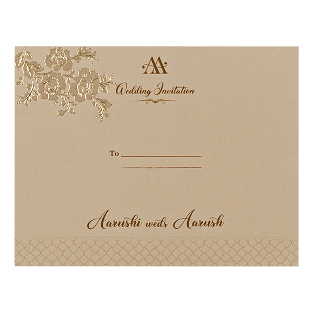 Pink Textured Floral Wedding Card-KSI64730