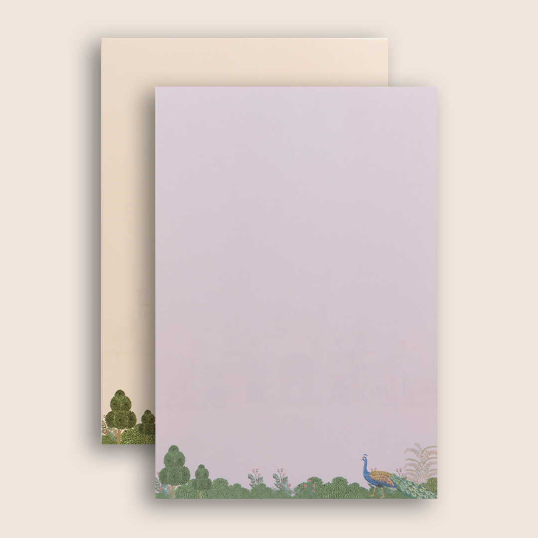 Cream Door Style Peacock Wedding Card - KNKY2601