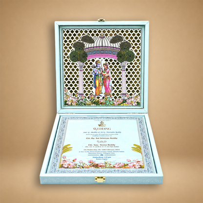 Blue Premium Temple Arch Luxury Invitation Box – KNLW202572