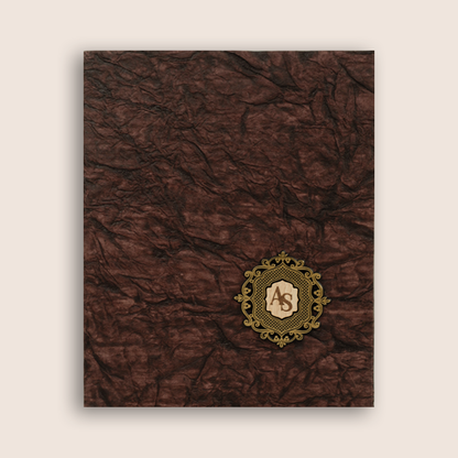 Elegant Brown Handmade Paper Invitation Card - KPR07410