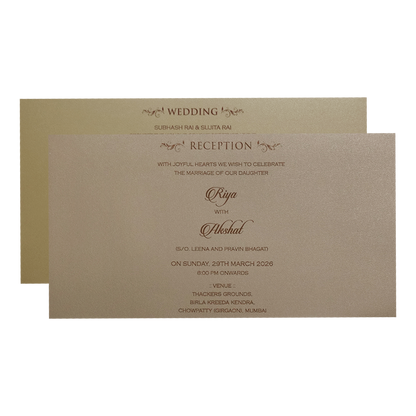 Royal Blue Velvet Padded Wedding Card -  KMMWD1148